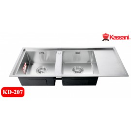 CHẬU RỬA INOX 2 HỘC CÓ CÁNH KASSANI KD-207